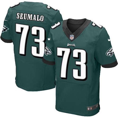 Men's Elite Isaac Seumalo Nike Jersey Midnight Green Home - #73 NFL Philadelphia Eagles